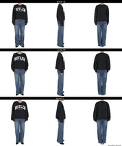 重磅內刷毛刺繡LOGO大學T