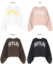 重磅內刷毛刺繡LOGO大學T