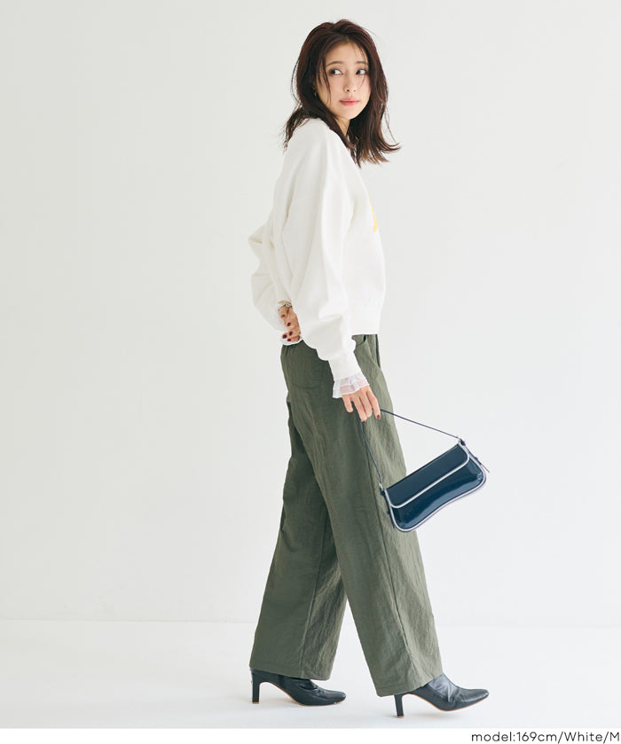 重磅內刷毛刺繡LOGO大學T