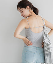 一字美背罩杯細肩帶背心 OUT BRA