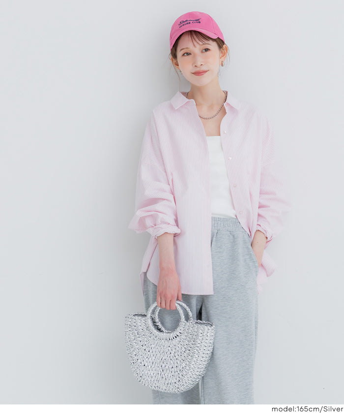 閃耀編織半圓手拿包