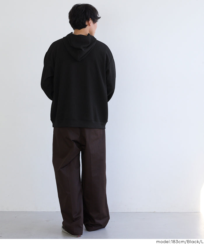壓紋寬鬆連帽上衣