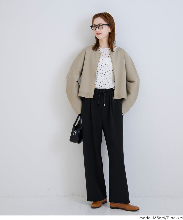 雪紡縐紗寬褲