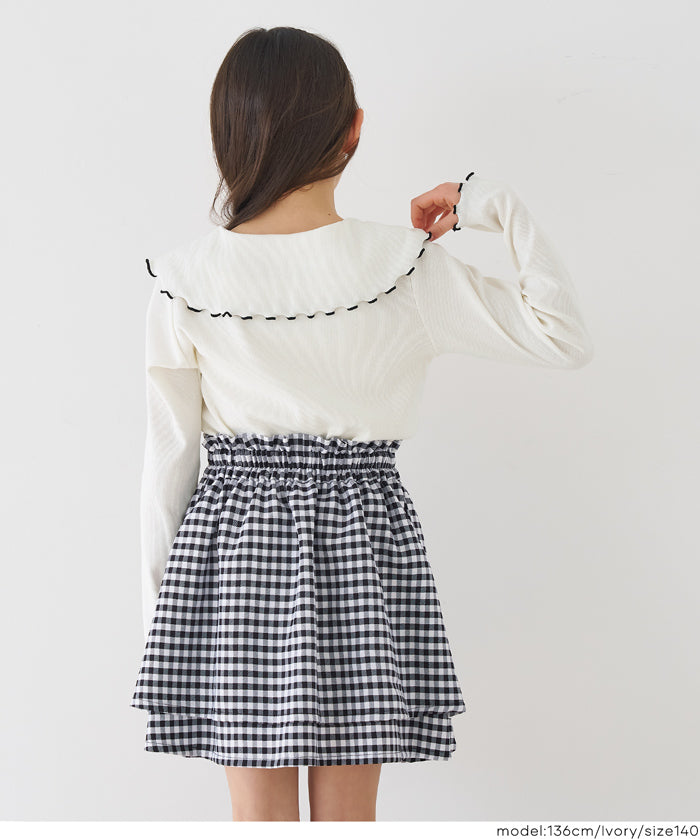 童裝 羅紋愛心鈕扣上衣