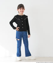 童裝 羅紋愛心鈕扣上衣