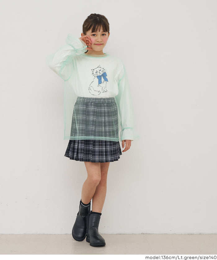 童裝 兩件套 網紗上衣&長袖T恤