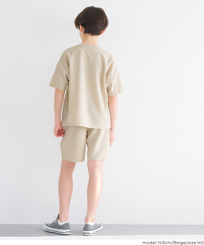 童裝 輕薄壓紋刺繡短褲