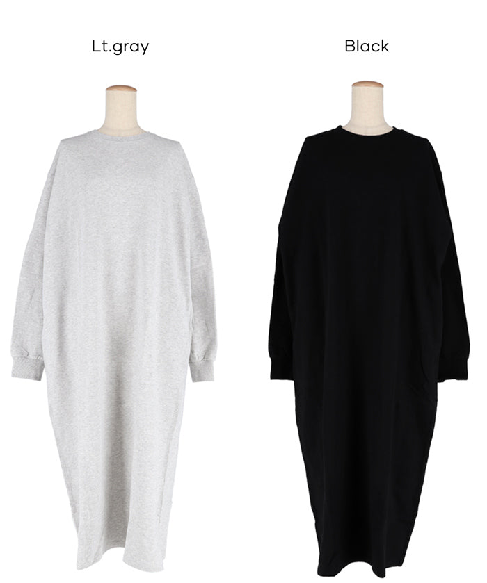 休閒薄款長袖連身裙