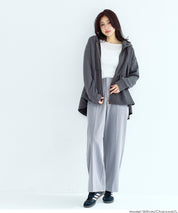 柔軟太空棉荷葉下擺連帽外套