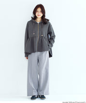 柔軟太空棉荷葉下擺連帽外套