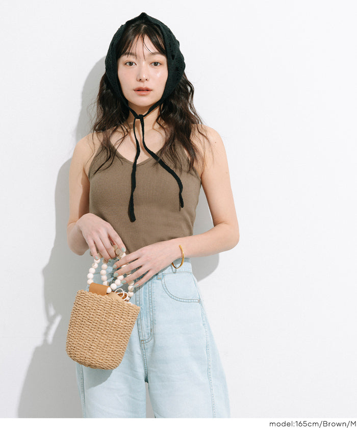 露背V領帶胸墊背心 OUT BRA
