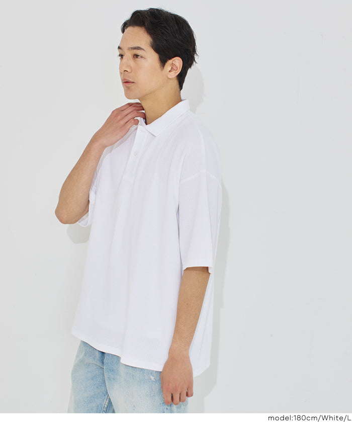 鹿子織寬鬆POLO衫