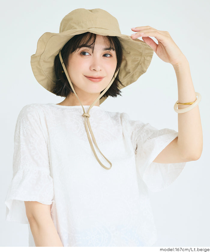 抗UV 蝴蝶結遮陽帽