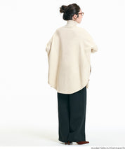 高領中長款顯瘦蝙蝠袖針織上衣