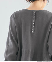 珍珠點綴針織娃娃上衣