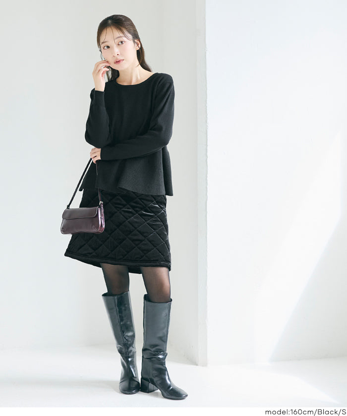 珍珠點綴針織娃娃上衣