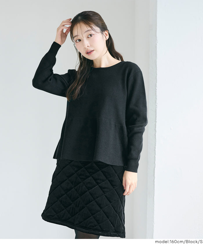 珍珠點綴針織娃娃上衣