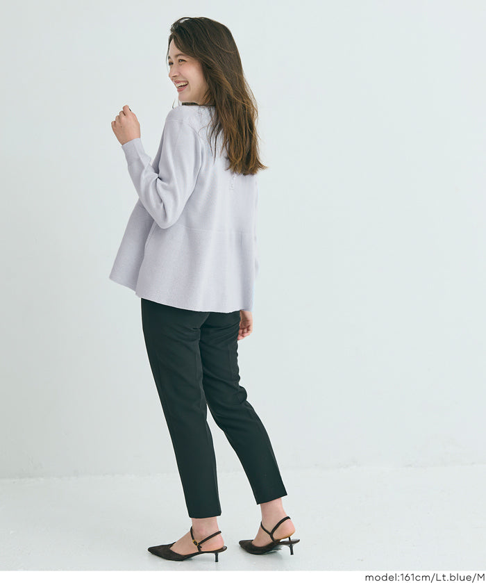 珍珠點綴針織娃娃上衣