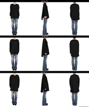 中長款顯瘦蝙蝠袖針織上衣