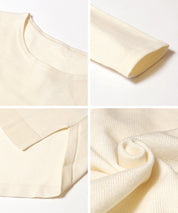 中長款顯瘦蝙蝠袖針織上衣