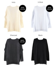 中長款顯瘦蝙蝠袖針織上衣