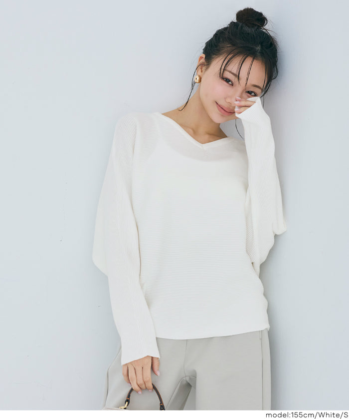 限時優惠★蝙蝠袖V領針織衫