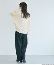 蝙蝠袖V領針織毛衣