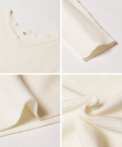 蝙蝠袖V領針織毛衣