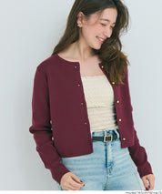 金扣長袖針織開衫