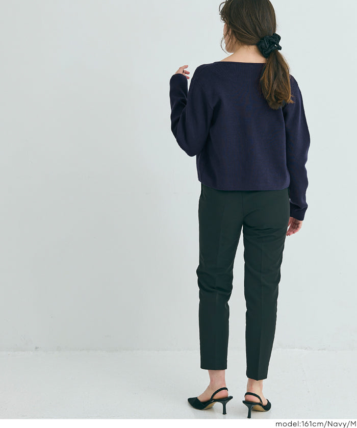 金扣長袖針織開衫