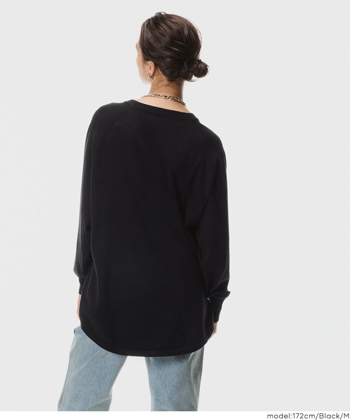 圓弧下擺針織上衣