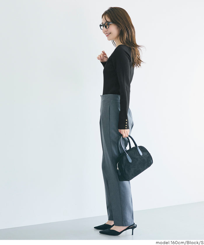 愛心領長袖針織上衣