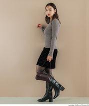 愛心領長袖針織上衣