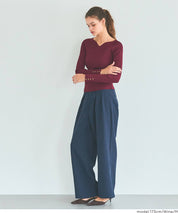 愛心領長袖針織上衣