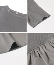 船領針織上衣拼接連身裙