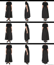 船領針織上衣拼接連身裙