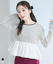 氣球下襬針織娃娃上衣