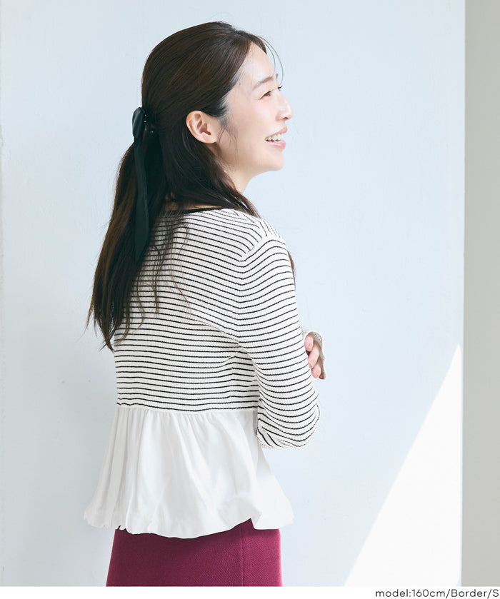 氣球下襬針織娃娃上衣