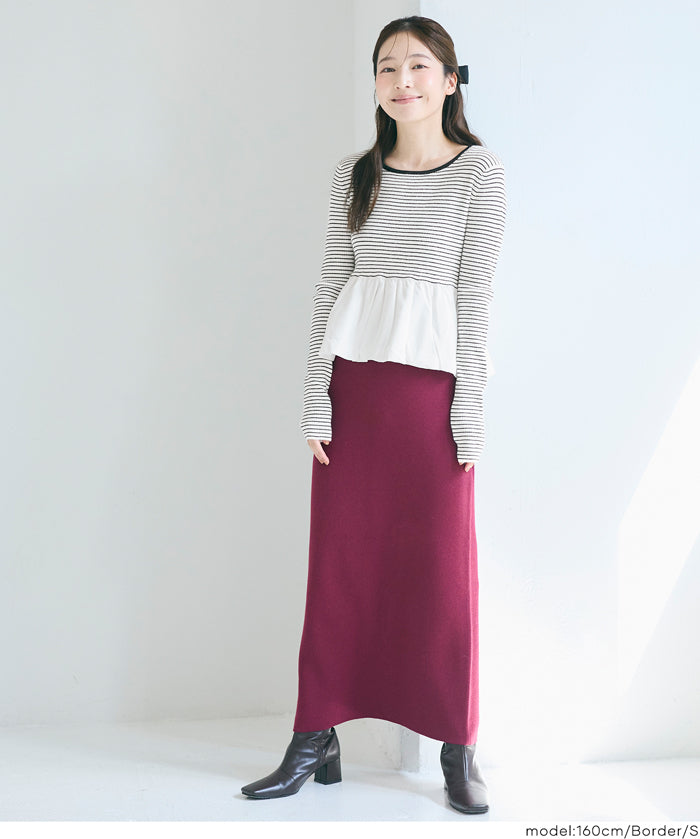 氣球下襬針織娃娃上衣