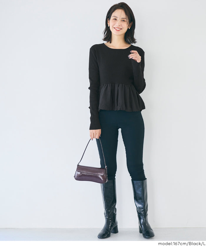 氣球下襬針織娃娃上衣