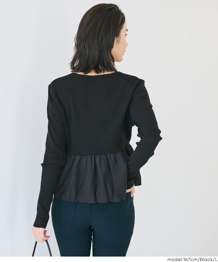 氣球下襬針織娃娃上衣