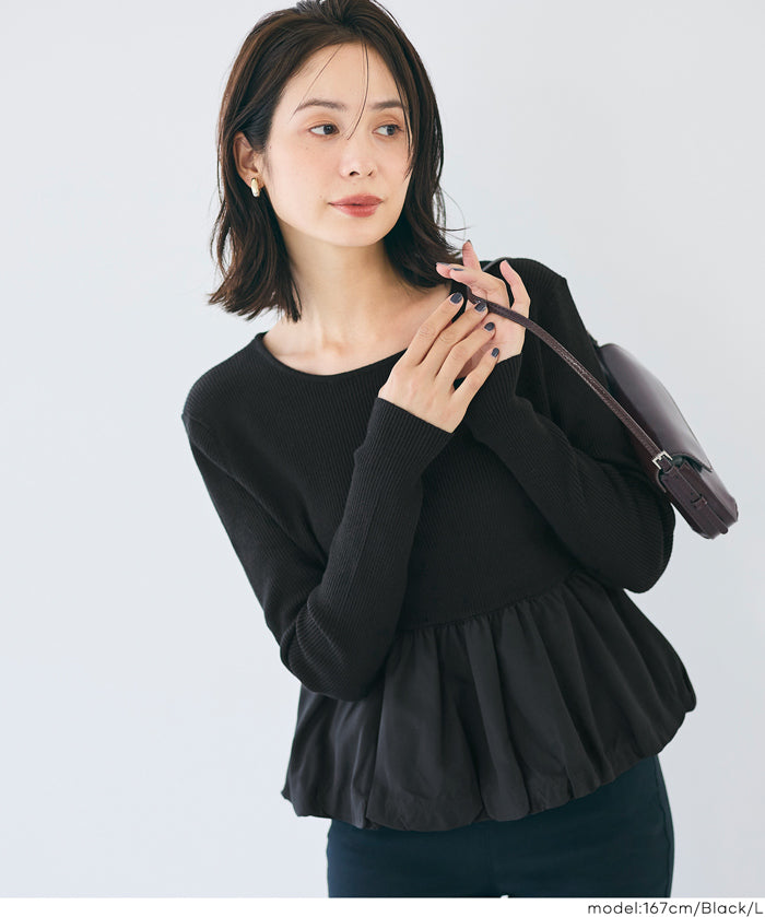 氣球下襬針織娃娃上衣