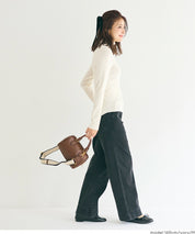 【輕量針織】高領圓弧下擺上衣