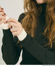 【輕量針織】圓領圓弧下擺上衣