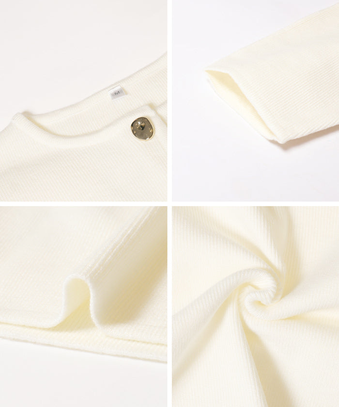 造型金扣氣質針織外套