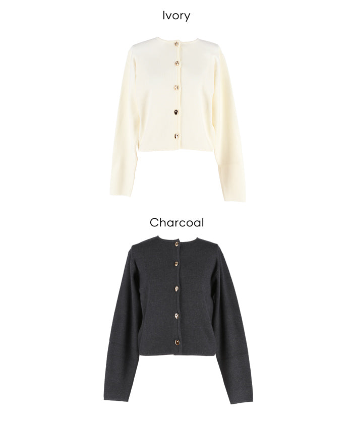 造型金扣氣質針織外套