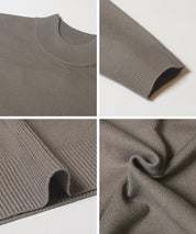 棉感立領針織上衣