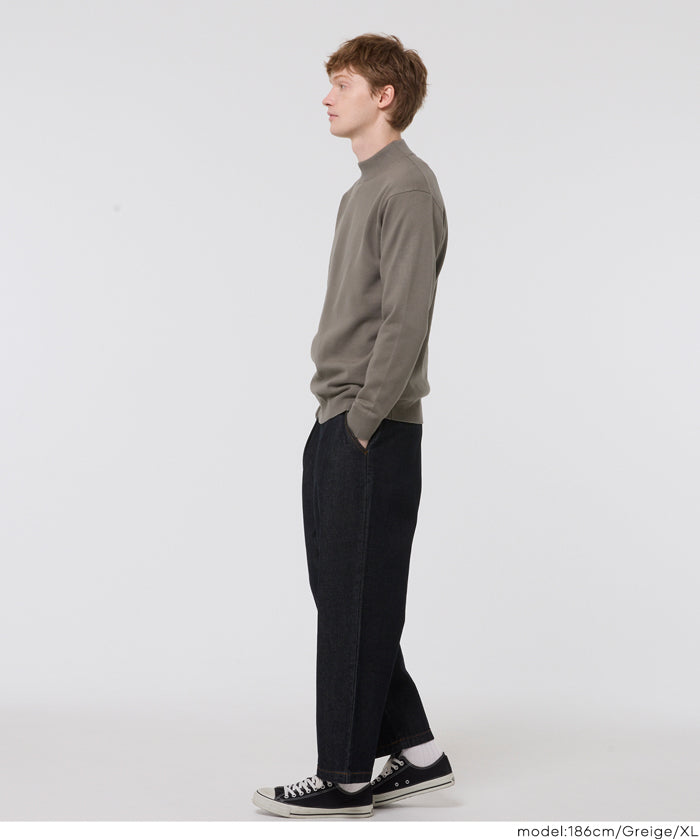 棉感立領針織上衣