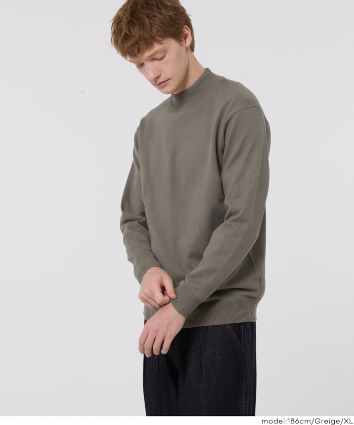 棉感立領針織上衣