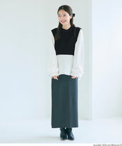 兩件式 針織背心&荷葉襯衫 套裝